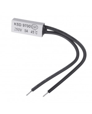 3pcs Normal Open KSD9700 250V 5A 45 Plastic Thermostatic Temperature Sensor Switch NO