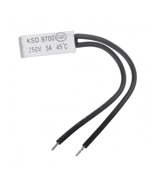 20pcs Normal Open KSD9700 250V 5A 45 Plastic Thermostatic Temperature Sensor Switch NO